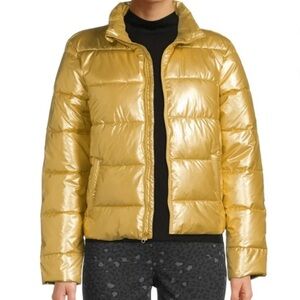 Gold Puffer Jacket for Kids